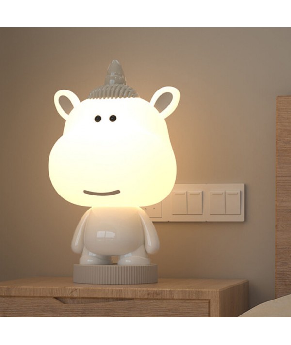 Grande unicorn lampada illuminata bianca