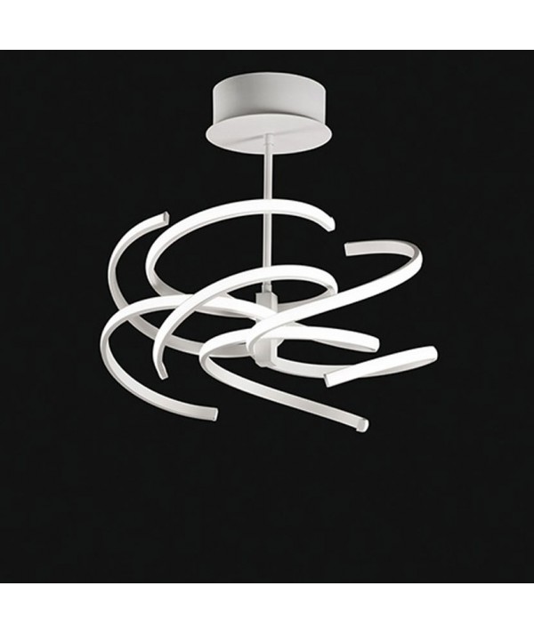 plafoniera a led in metallo bianco