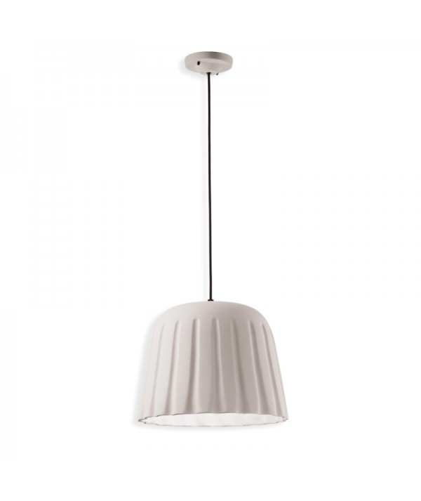 lampada a sospensione di ferroluce in ceramica  bianco naturale