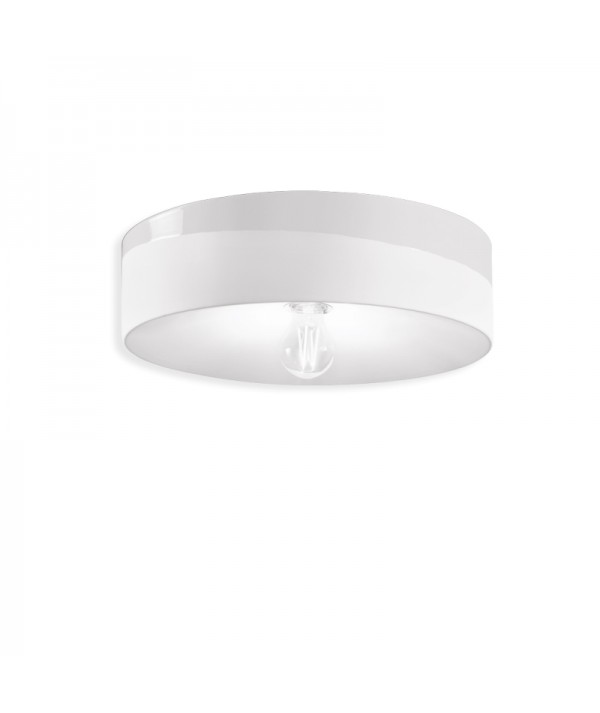 lampada a soffitto di ferroluce in ceramica bianco