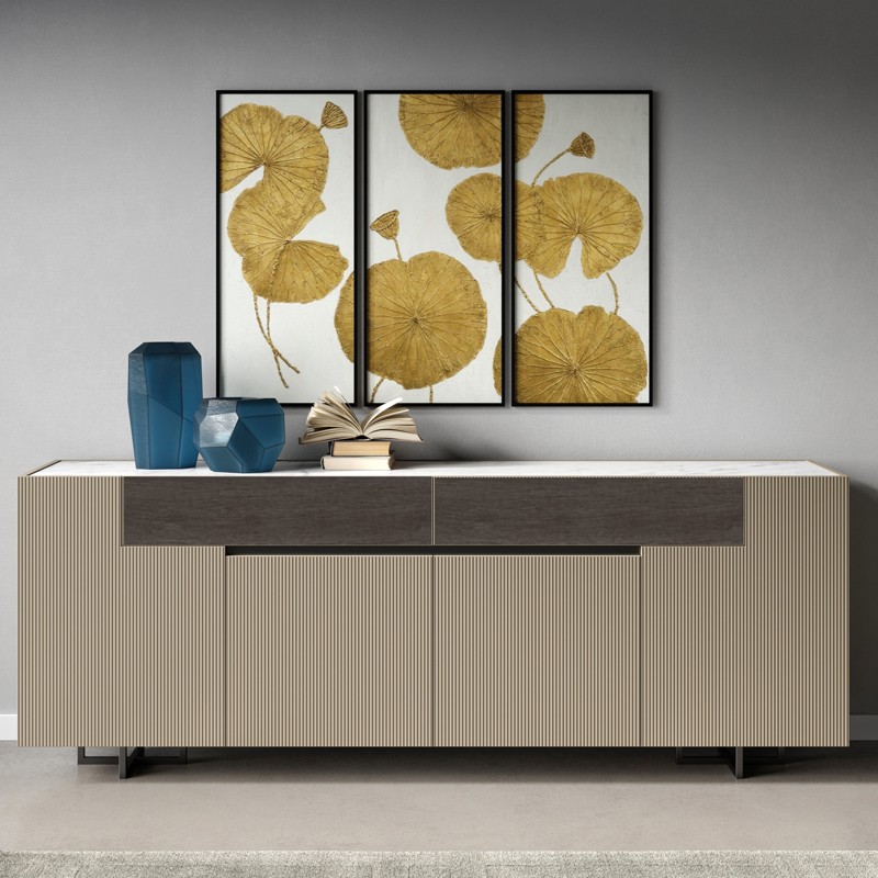 credenza in cannette e legno credenza in cannette e legno