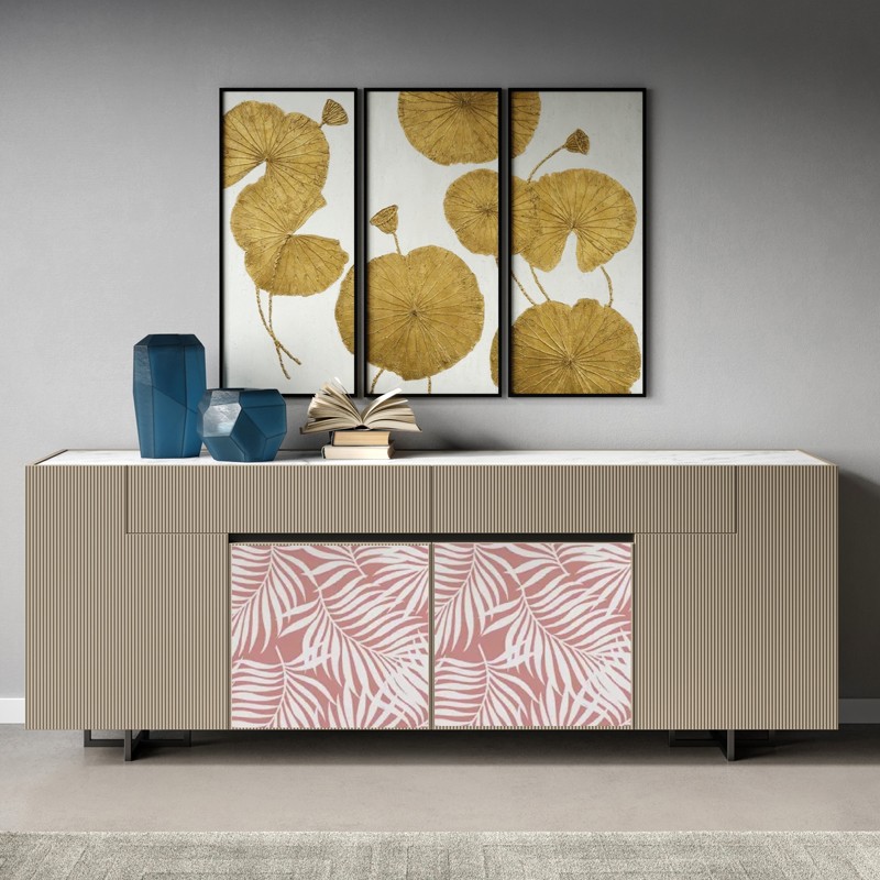 credenza in cannette e legno credenza in cannette e legno