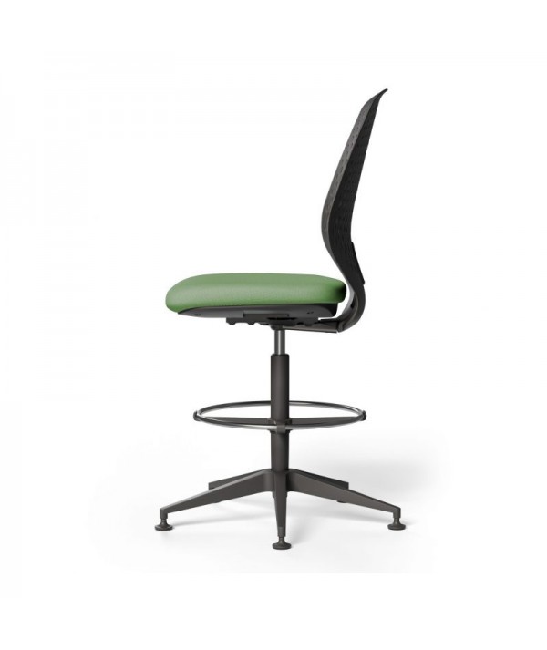 Sgabello da Ufficio Key Smart Stool con seduta verde e schienale in polipropilene