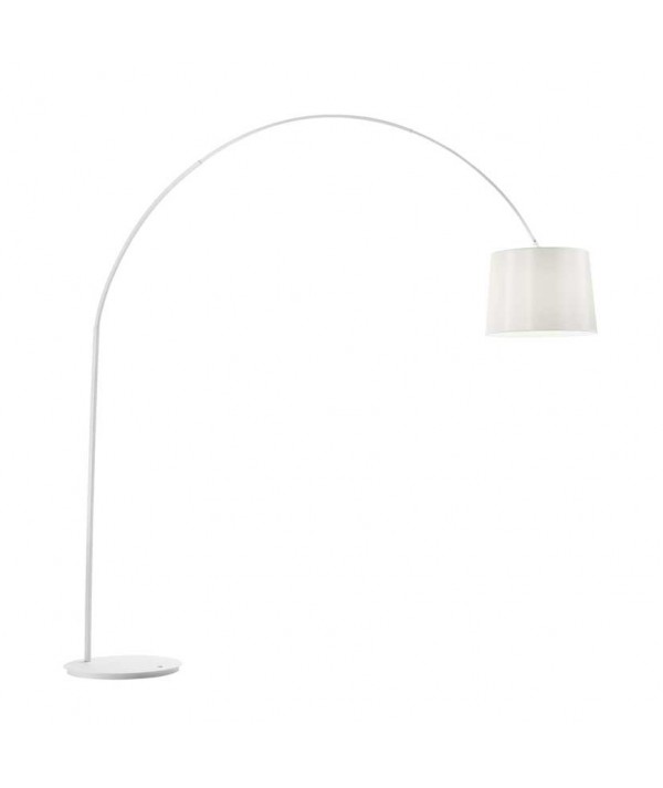 Lampada da terra Dorsale Total realizzata in  metallo e tessuto bianco