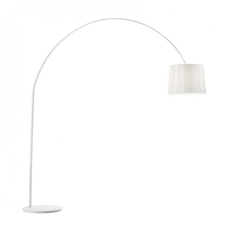 Lampada da terra Dorsale Total realizzata in metallo e tessuto bianco Lampada da terra Dorsale Total realizzata in metallo e tessuto bianco