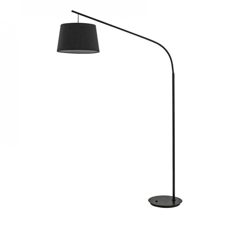Daddy lampada da terra realizzata in metallo e con paralume rivestito in tessuto nero Daddy lampada da terra realizzata in metallo e con paralume rivestito in tessuto nero
