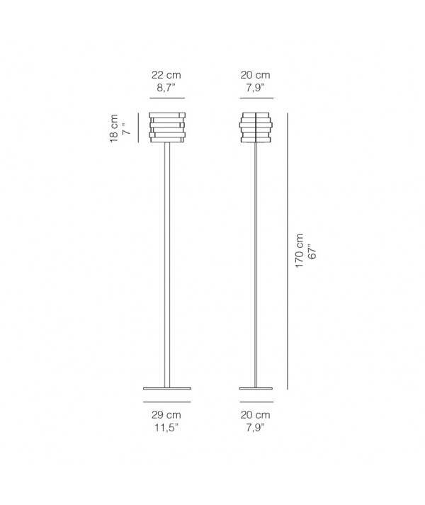 Lampada da Terra Escape Fluo E27 scheda tecnica