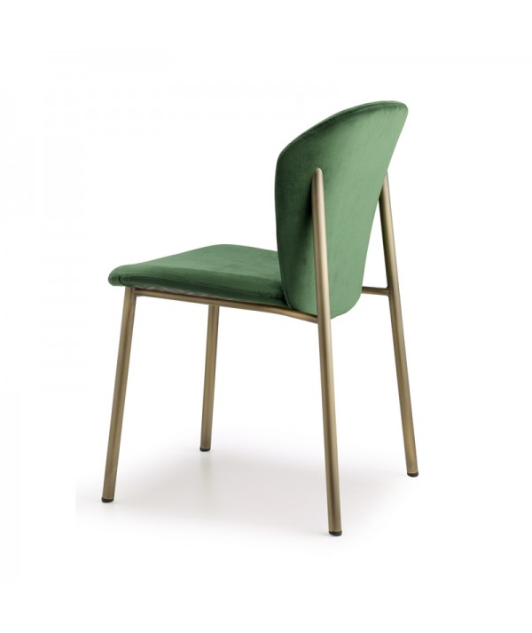 Sedia Finn in velluto verde (V3 57)