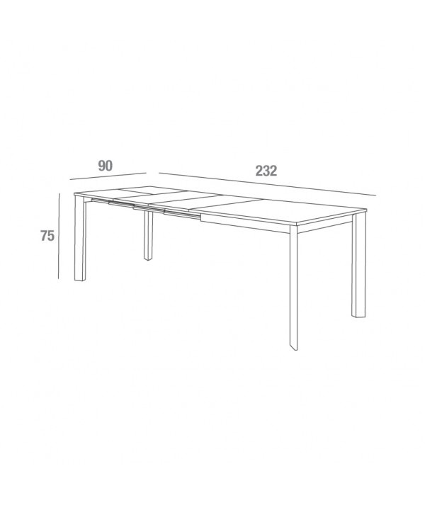 Tavolo Mario Allungabile Super Quadrato 232 cm