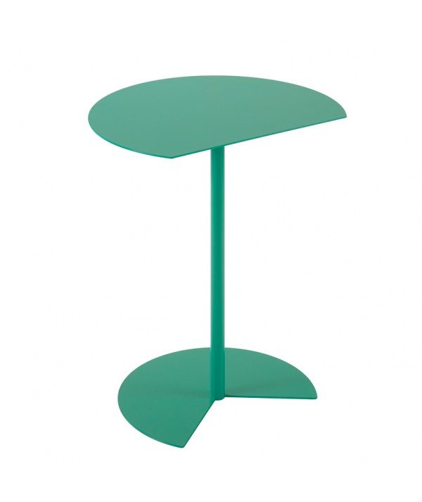 Tavolino Way Sofa in metallo salvia con piano con taglio netto