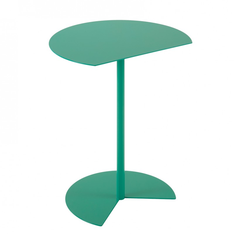 Tavolino Way Sofa in metallo salvia con piano con taglio netto Tavolino Way Sofa in metallo salvia con piano con taglio netto