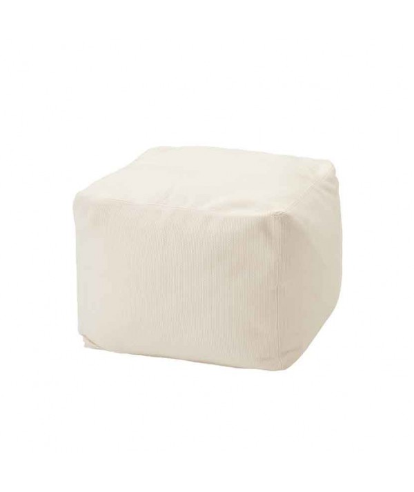 Pouf Archimede per ambienti outdoor in tessuto tecnico bianco