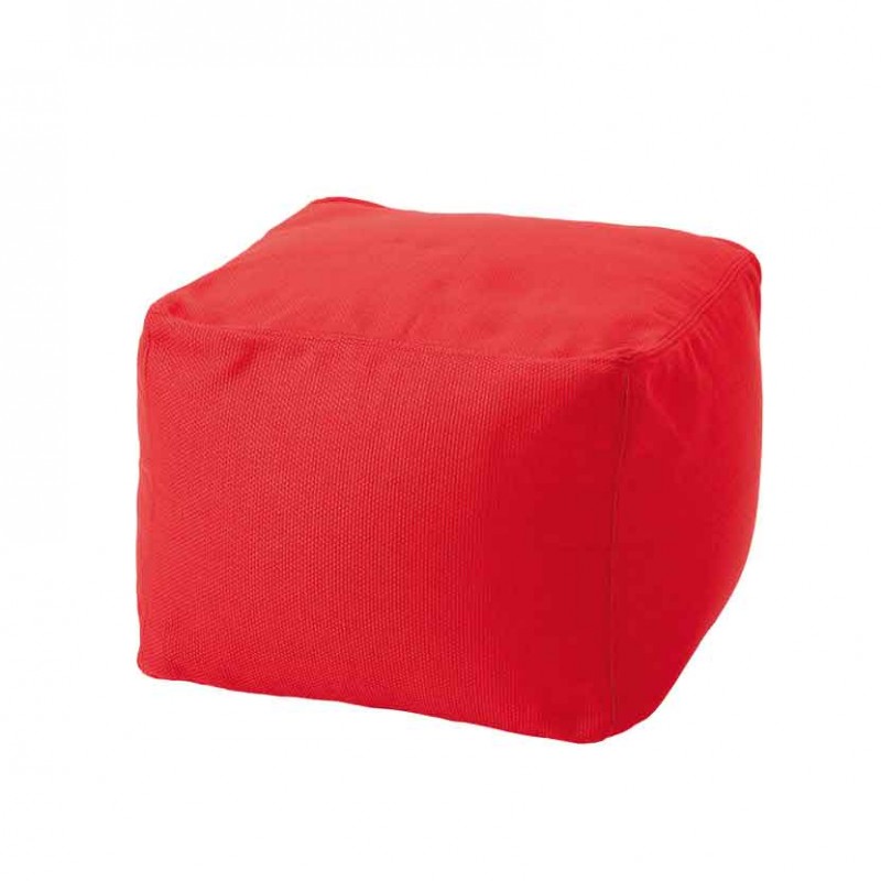 Pouf Archimede per ambienti outdoor in tessuto tecnico rosso papavero Pouf Archimede per ambienti outdoor in tessuto tecnico rosso papavero