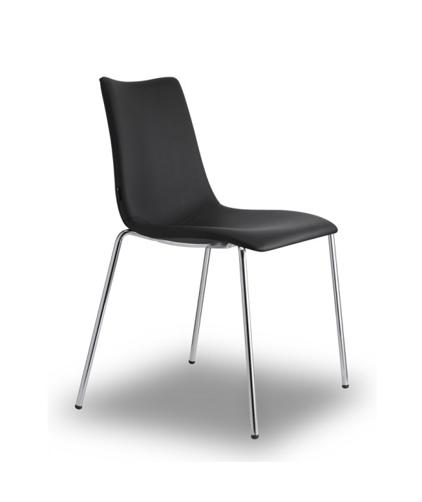 Sedia Zebra Pop in similpelle di colore nero