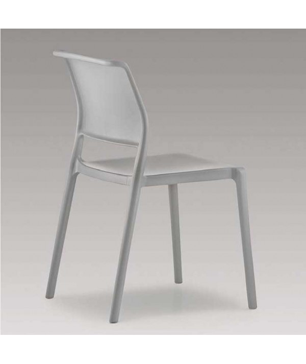 Sedia Ara in polipropilene grigio