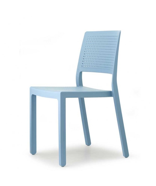 Sedia Emi da esterno di color azzurro