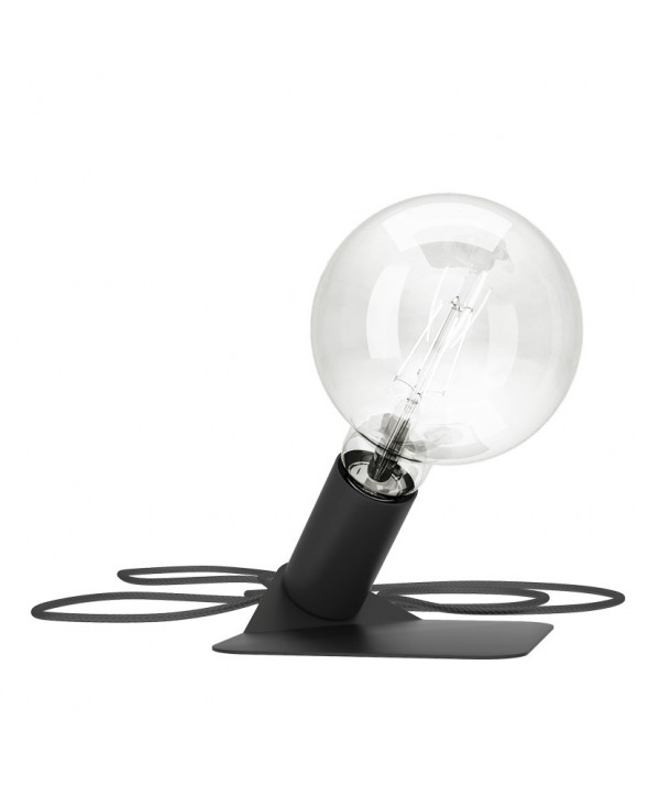 Lampada in metallo Magnetico nero di Filotto  inclinato