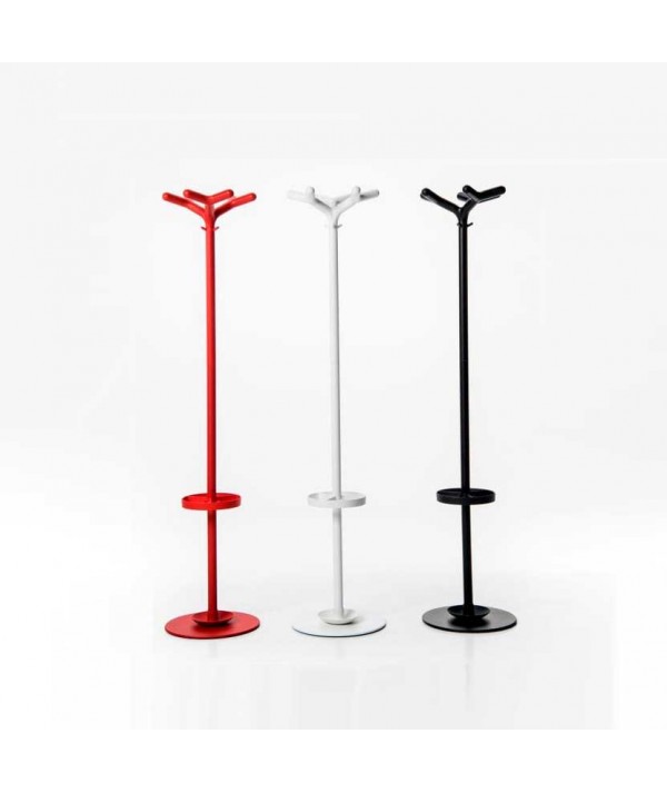 Appendiabiti Portaombrelli Rochet in metallo verniciato rosso bianco o nero 