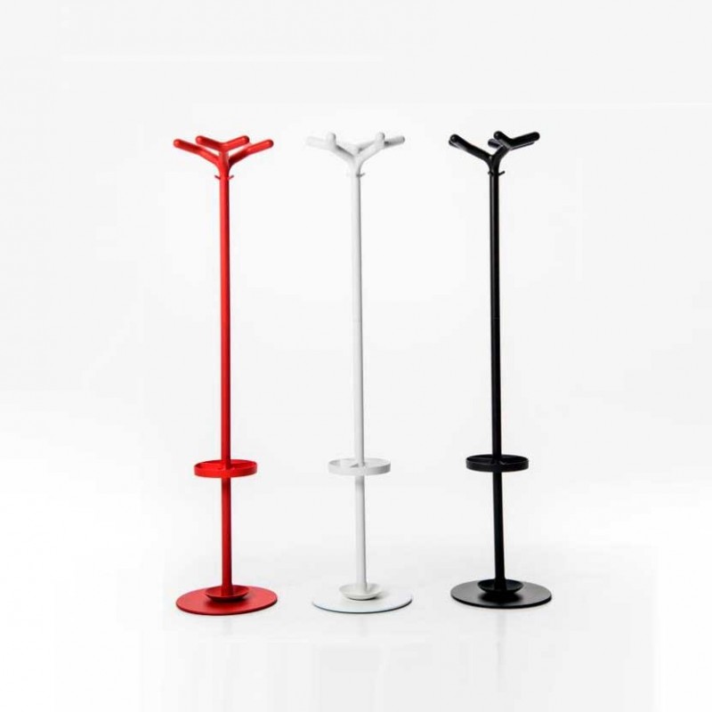 Appendiabiti Portaombrelli Rochet in metallo verniciato rosso bianco o nero Appendiabiti Portaombrelli Rochet in metallo verniciato rosso bianco o nero