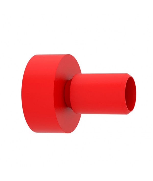 Lampada aplique Il Muro Siliconico E27 di filotto in silicone rosso