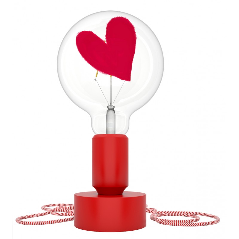 lampada da tavolo Tavolotto in silicone rosso con lampada per sognatori cuore lampada da tavolo Tavolotto in silicone rosso con lampada per sognatori cuore
