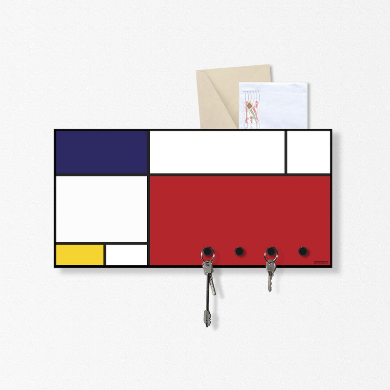 Porta lettere portachiavi mondrian di dESIGNoBJET ambientato Porta lettere portachiavi mondrian di dESIGNoBJET ambientato