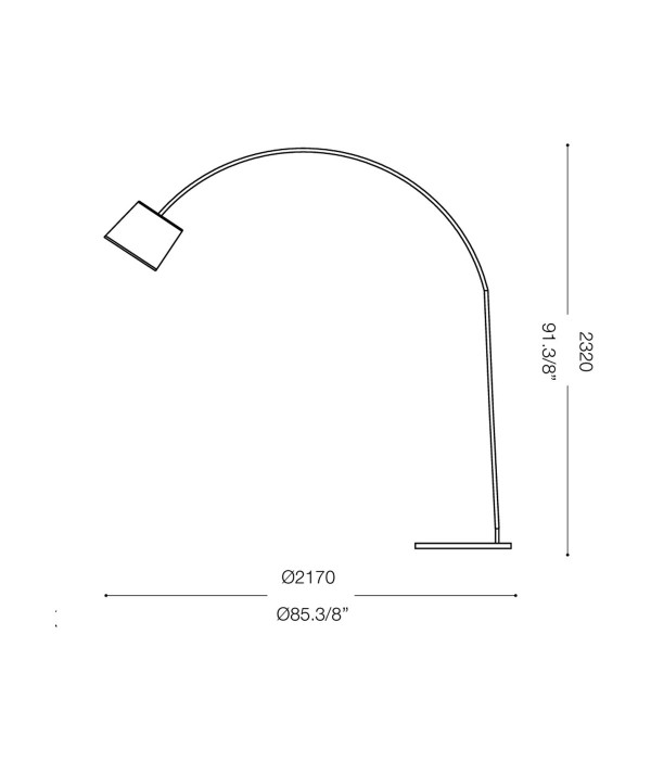 Lampada da terra Dorsale Total scheda tecnica