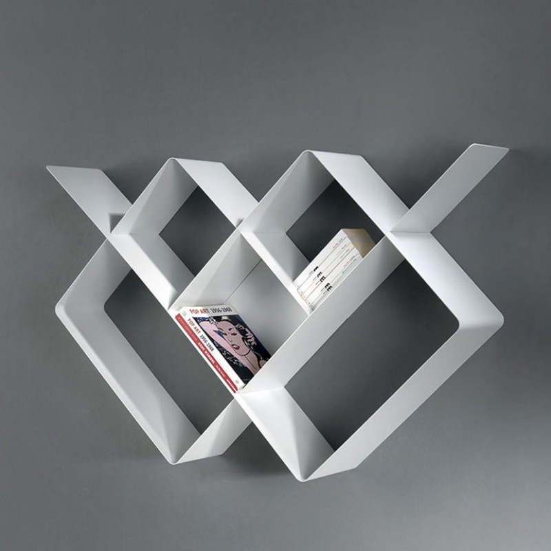 Libreria Mondrian bianco in metallo Libreria Mondrian bianco in metallo