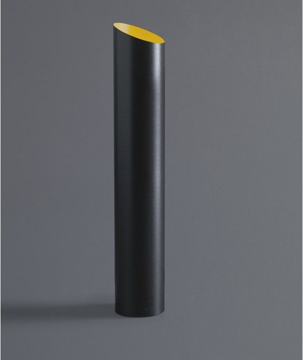 Lampada da tavolo Slice in fibra di carbonio interno giallo