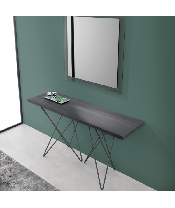 Tavolo Consolle in laminato grigio ardesia