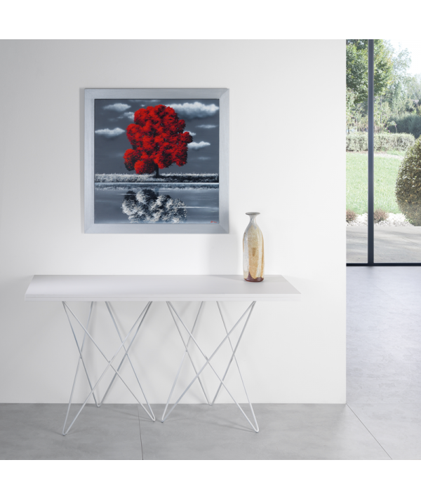 Tavolo Consolle in laminato  ecologico bianco
