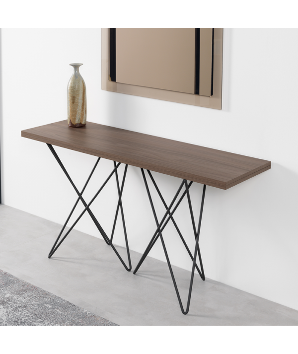 Tavolo Consolle in laminato ecologico noce