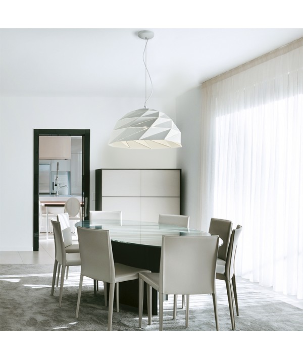 lampada mezza sfera bianca ambientata
