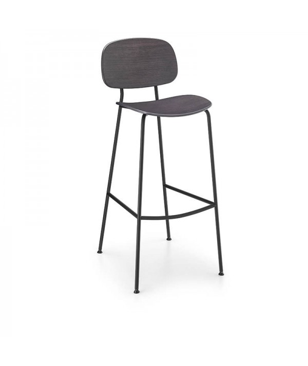sgabello tondina bar rovere verniciato