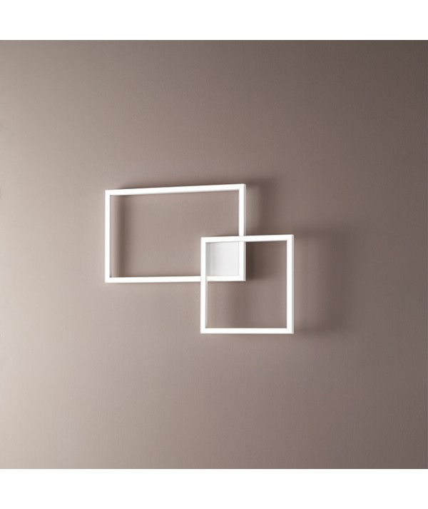 lampada a soffitto o parete Cross in alluminio  bianco di Perenz