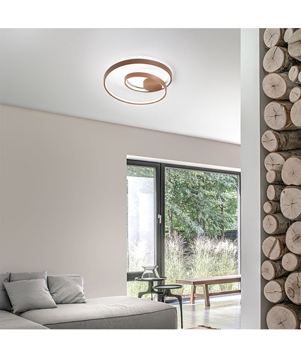 lampada a soffitto ritmo di perenz cannella