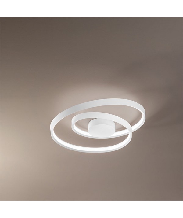 lampada a soffitto ritmo di perenz bianco opaco