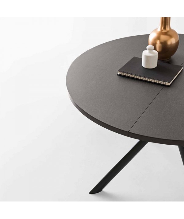 tavolo allungabile giove di connubia calligaris in ceramica e metallo nero