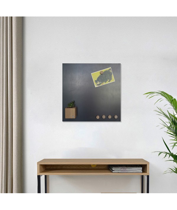 Lavagna magnetica industrial  di dESIGNoBJECT in Lamiera in ferro nero calamina tagliata a laser ambientata
