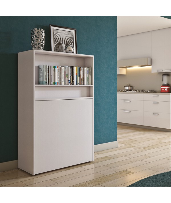 mobile contenitore con scrivania e letto di maconi bianco chiuso