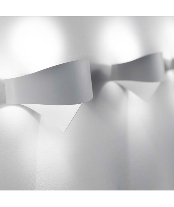 Applique scudo  di Selène bianco muro laterale