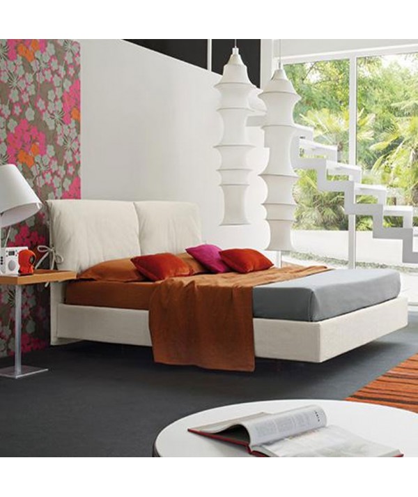 Letto matrimoniale Max  con contenitore foto ambientata