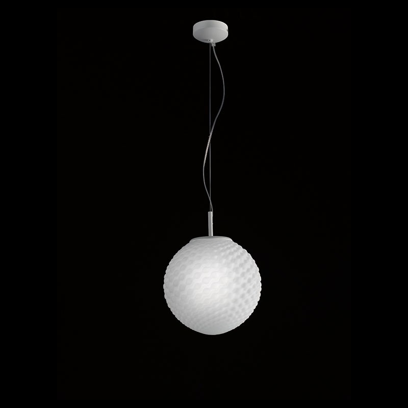 lampada a sospensione Domino Bianco sferico di selene lampada a sospensione Domino Bianco sferico di selene