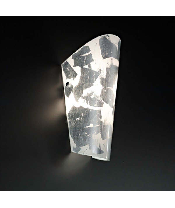 applique bloom di selène bianco foglia argento