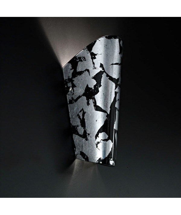 applique bloom di selène nero foglia argento