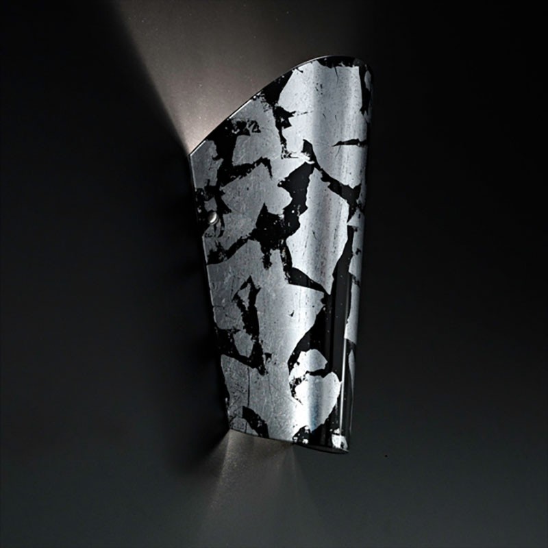 applique bloom di selène nero foglia argento applique bloom di selène nero foglia argento
