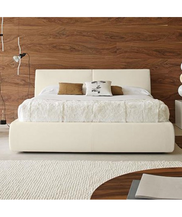 Letto matrimoniale Aurora in ecopelle con box
