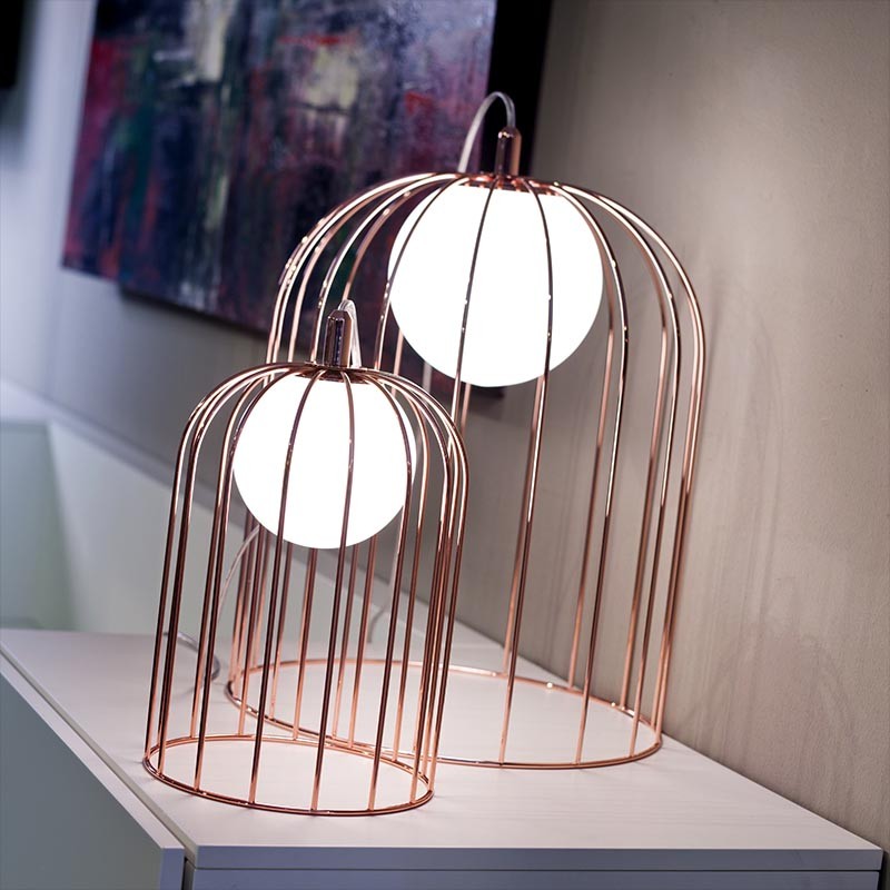 lampada da tavolo kuvlì di selène rame