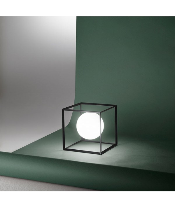 Lampada da Tavolo Cube Nero di Perenz