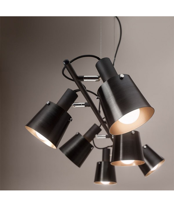 Lampada a Sospensione orientabile Megafono di Perenz